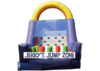 Hours of active fun for children as they climb up then slide down, weave through the inflatable pillars, and race each other on this colorful inflatable game.